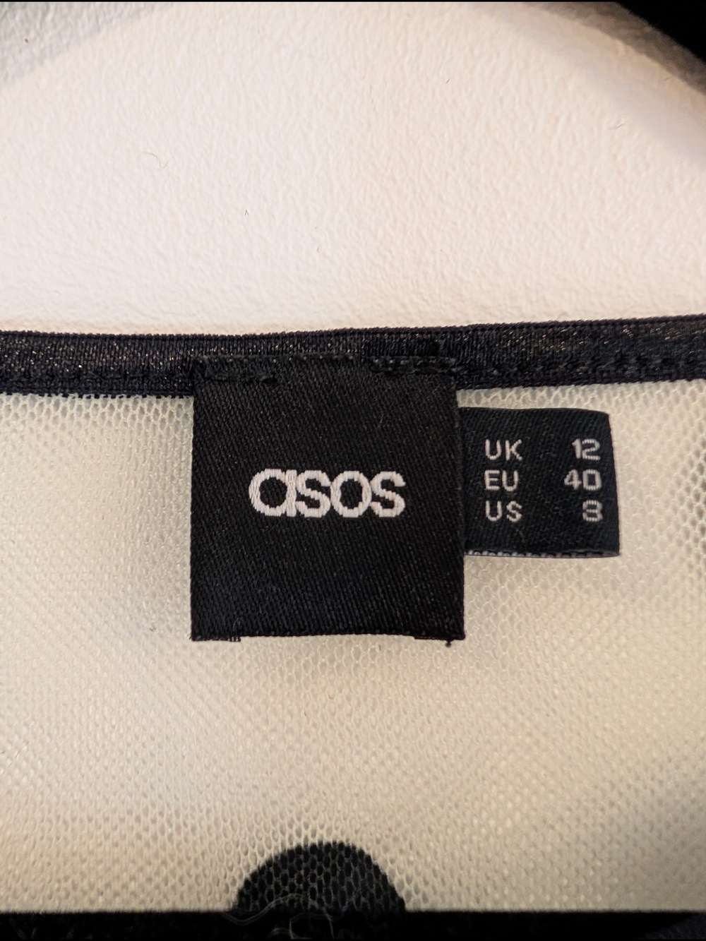 ASOS Black Polka Dot Sheer Ruffle Tank - Picture 3 of 3